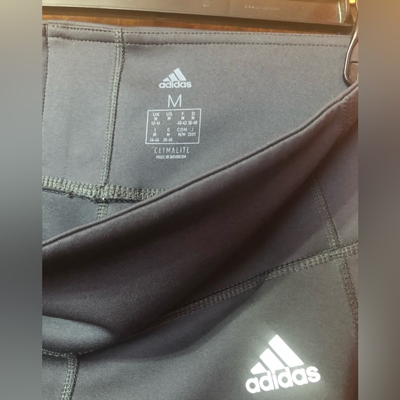 Adidas Climalite leggings full length grey black color size Medium - Picture 3 of 3